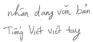 iHandify Vietnamese - 手書きベトナム語認識の例 - 複数行・単語・行の切り出しなどの認識も可能